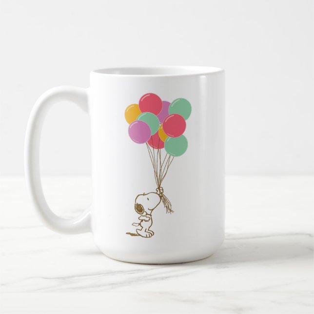 Snoopy and Balloons Coffee Mug (Left)
