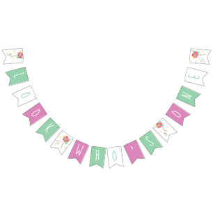 Snoopy and Balloons First Birthday Bunting Flags