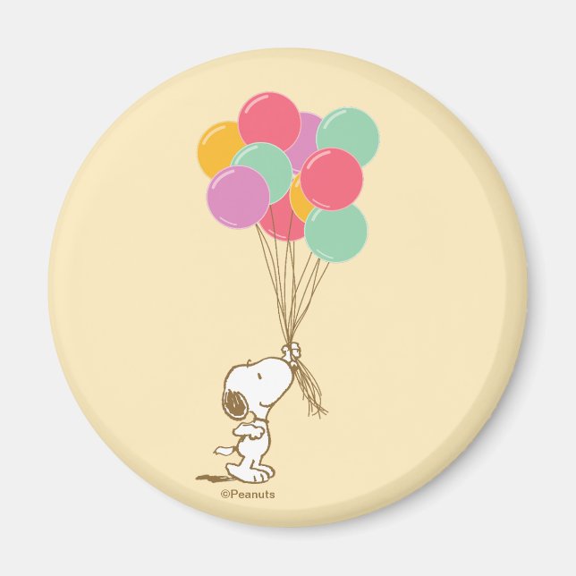Snoopy and Balloons Magnet (Front)