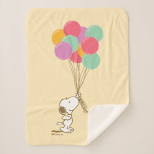 Snoopy and Balloons  Sherpa Blanket