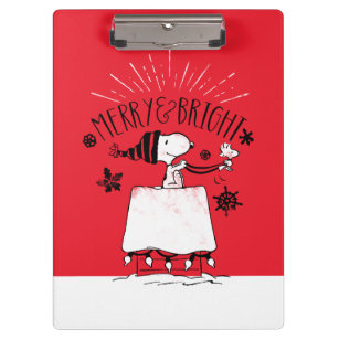 Snoopy and Woodstock - Merry & Bright Clipboard