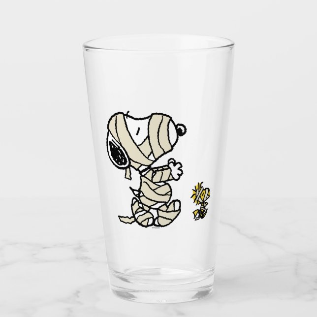 Snoopy and Woodstock Mummies Glass (Front)