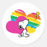 Snoopy and Woodstock | Rainbow Hearts