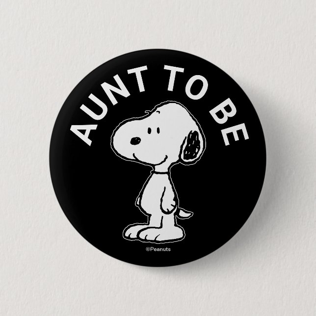 Snoopy Baby Shower Aunt 2 Inch Round Button (Front)