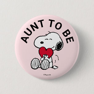 Snoopy Baby Shower Aunt 2 Inch Round Button