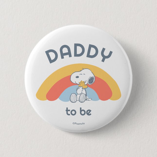 Snoopy Baby Shower Father To Be 2 Inch Round Button (Front)