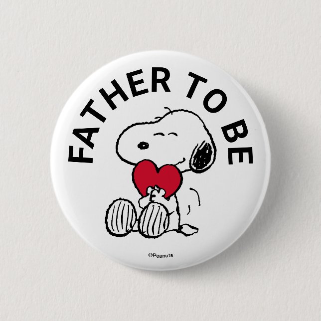 Snoopy Baby Shower Father To Be 2 Inch Round Button (Front)