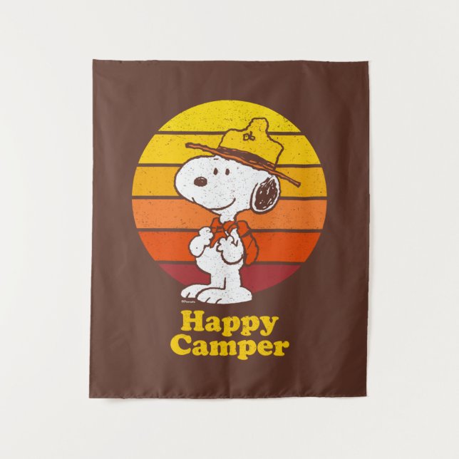 Snoopy | Beagle Scout - Happy Camper Tapestry (Front)