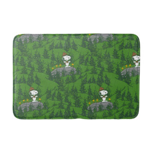 Snoopy Beagle Scout Hiking Pattern Bath Mat