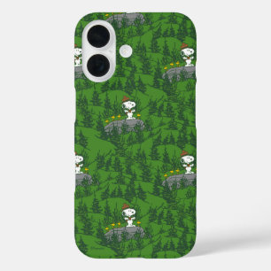Snoopy Beagle Scout Hiking Pattern iPhone 16 Case