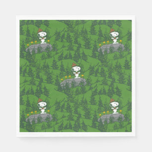 Snoopy Beagle Scout Hiking Pattern Napkin