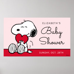 Snoopy Bébé Chéri Poster de Baby Shower