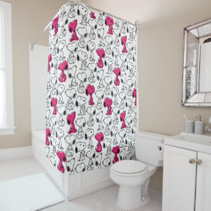 Snoopy Black & Magenta Pattern