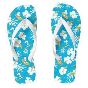 Snoopy Brooklyn Beach Pattern Flip Flops