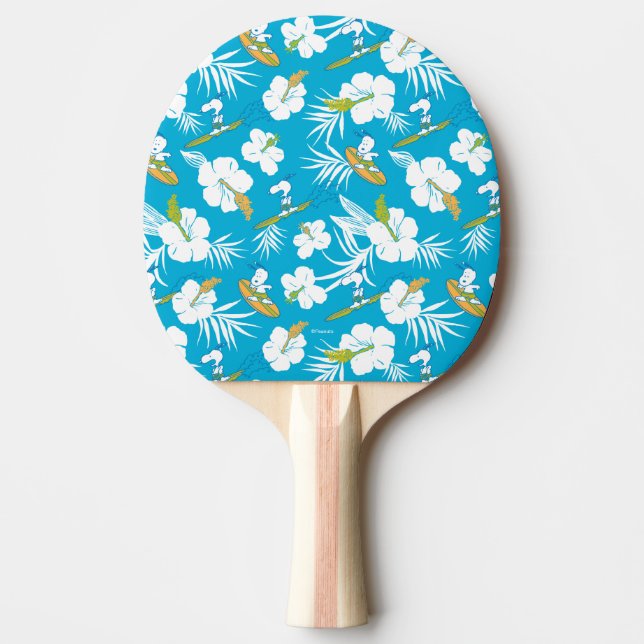 Snoopy Brooklyn Beach Pattern Ping Pong Paddle (Front)