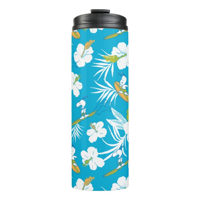 Snoopy Brooklyn Beach Pattern Thermal Tumbler (Front)