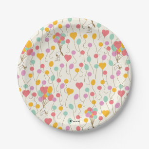 Snoopy Bunches of Balloons Pattern Paper Plate