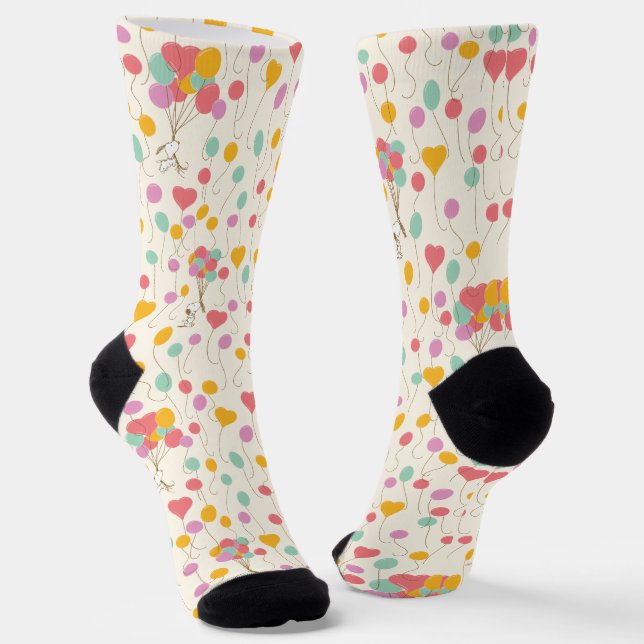 Snoopy Bunches of Balloons Pattern Socks (Angled)