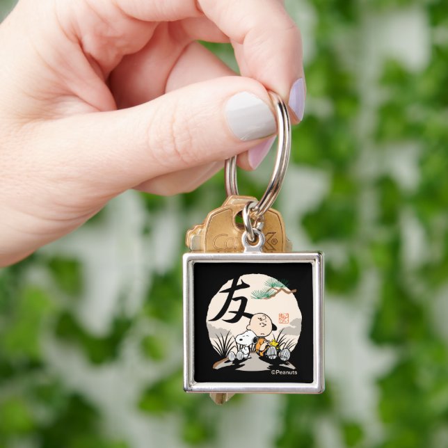 Snoopy, Charlie Brown, and Woodstock - Friend Keychain (Hand)