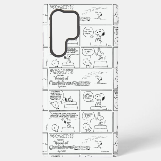 Snoopy & Charlie Brown | English Muffin Samsung Galaxy S22 Ultra Case (Back)