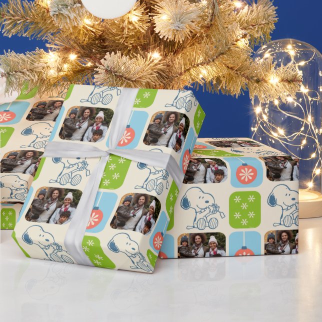Snoopy Christmas Wrapping | Family Photo Wrapping Paper (Holidays)