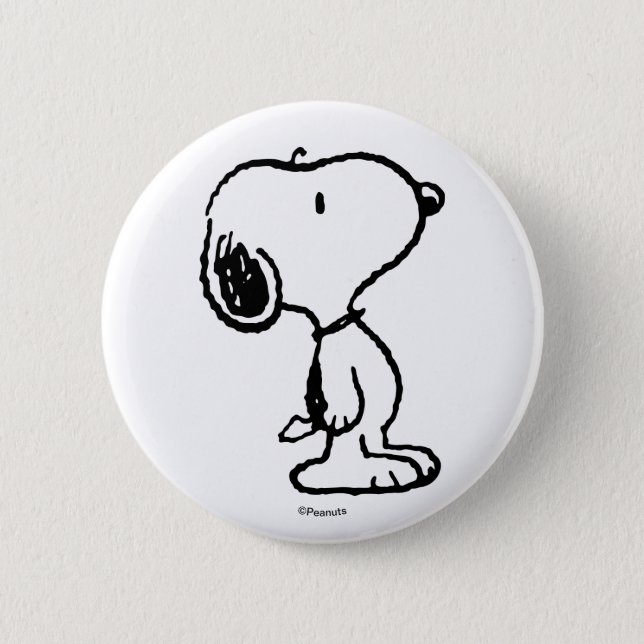 Snoopy Classic Comics Pattern 2 Inch Round Button (Front)