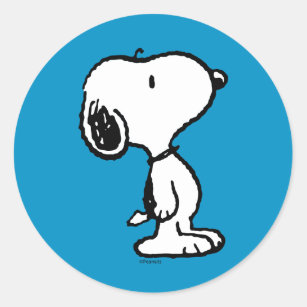 Snoopy Classic Comics Pattern Classic Round Sticker