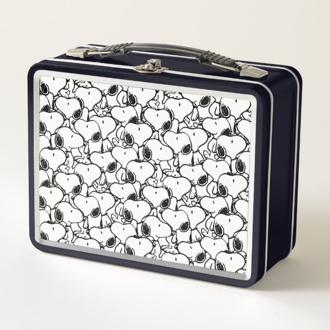 Snoopy Classic Comics Pattern Metal Lunch Box (Front)