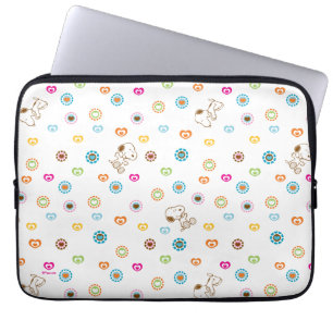 Snoopy Colourful Hearts Pattern Laptop Sleeve
