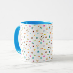 Snoopy Colourful Hearts Pattern Mug
