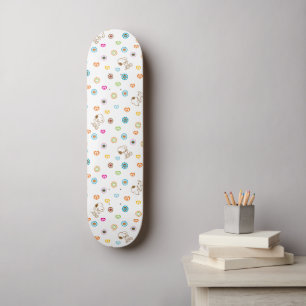 Snoopy Colourful Hearts Pattern Skateboard