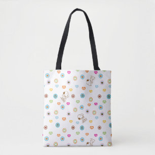 Snoopy Colourful Hearts Pattern Tote Bag