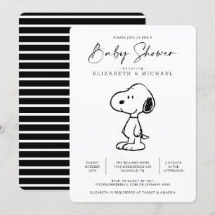 Snoopy d'arachides - Invitation Baby shower