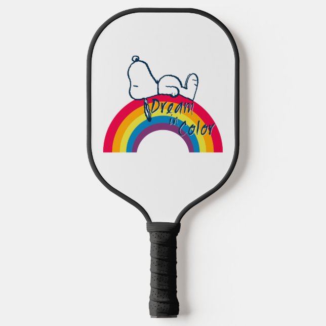 Snoopy | Dream in Colour Rainbow Pickleball Paddle (Front)