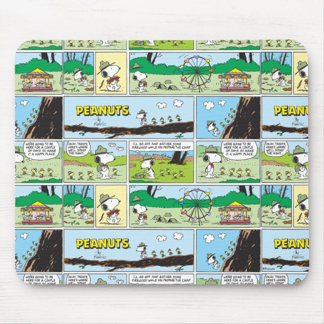 Snoopy & Friends | Go Camping Mouse Pad (Front)