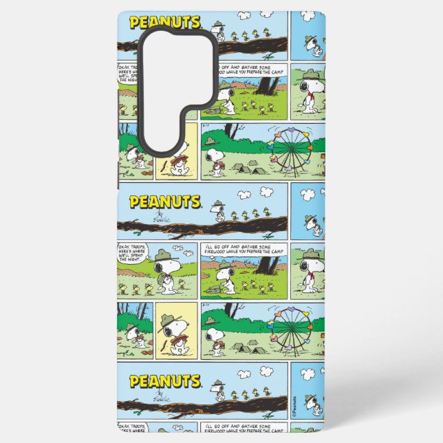 Snoopy & Friends | Go Camping Samsung Galaxy S22 Ultra Case (Back)