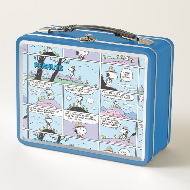Snoopy & Friends | Go Hiking Metal Lunch Box (Front)