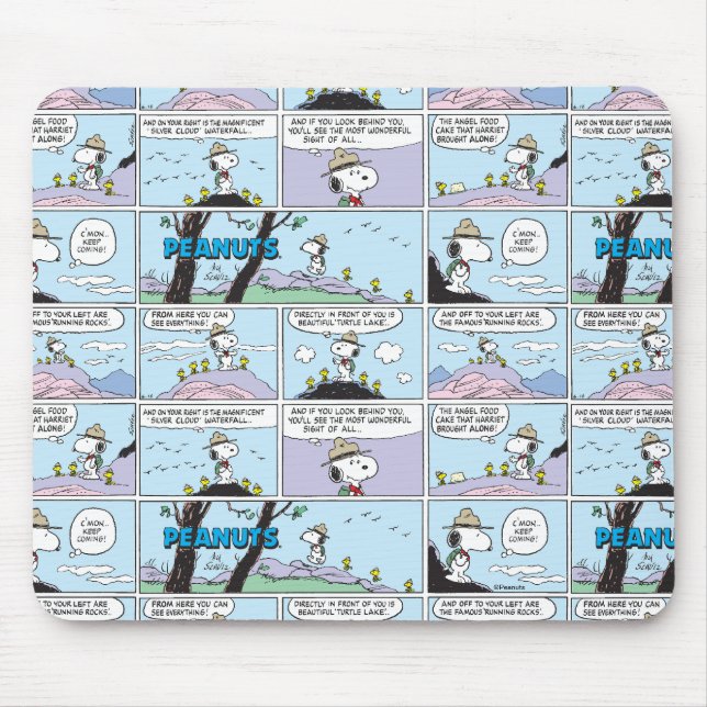 Snoopy & Friends | Go Hiking Mouse Pad (Front)