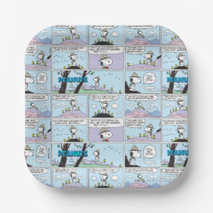 Snoopy & Friends   Go Hiking Paper Plate