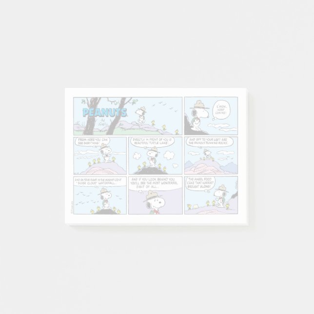 Snoopy & Friends | Go Hiking Post-it Notes (Front)