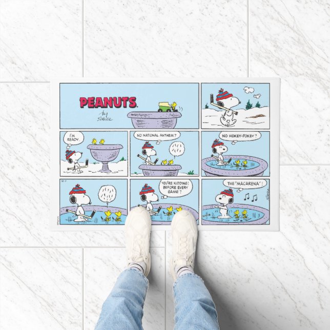 Snoopy & Friends Hockey Game Doormat (Indoor)