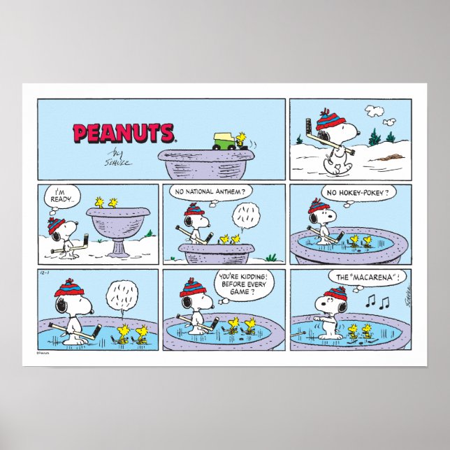 Snoopy & Friends Hockey Game Poster (Front)