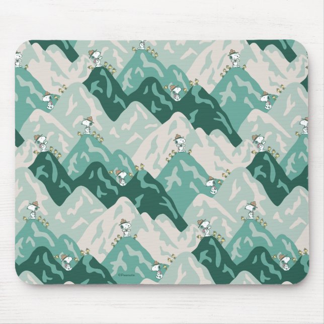 Snoopy Great Outdoors Pattern Mouse Pad (Front)