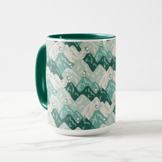 Snoopy Great Outdoors Pattern Mug (Front Left)