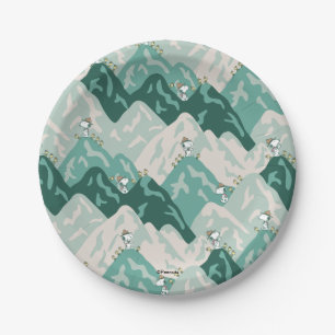 Snoopy Great Outdoors Pattern Paper Plate