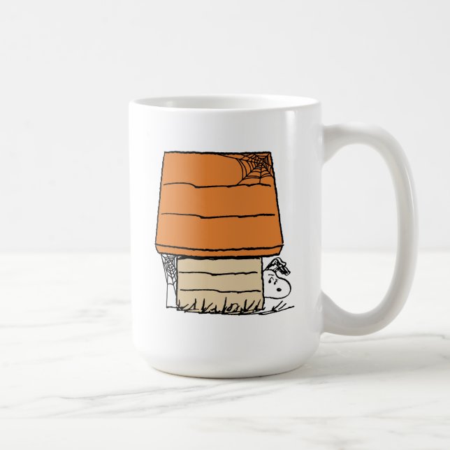Snoopy Halloween Spider Web Doghouse Coffee Mug (Right)