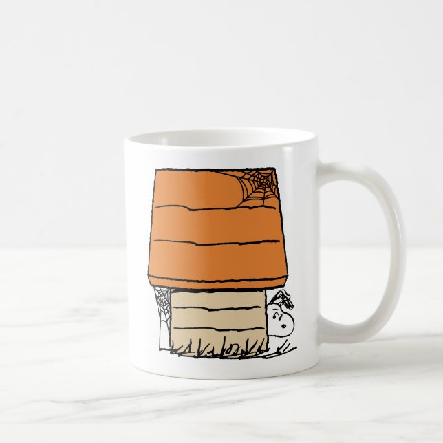 Snoopy Halloween Spider Web Doghouse Coffee Mug (Right)