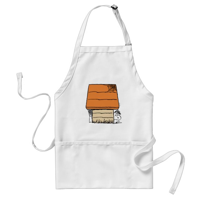 Snoopy Halloween Spider Web Doghouse Standard Apron (Front)