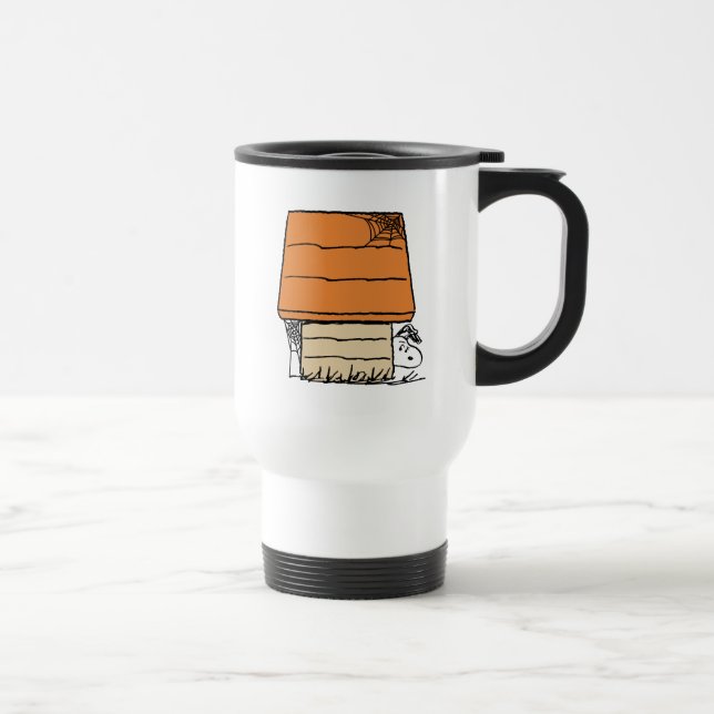 Snoopy Halloween Spider Web Doghouse Travel Mug (Right)