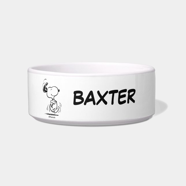 Snoopy Happy Dance | Add Pet Name Bowl (Front)